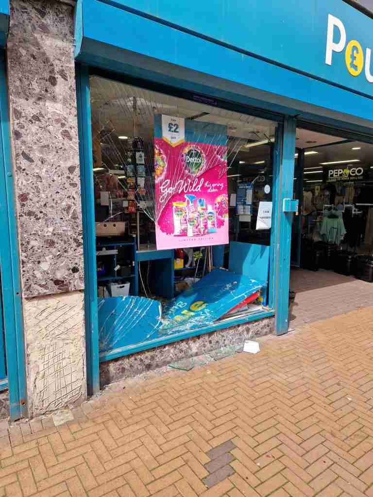 Shop Front Window Smashed