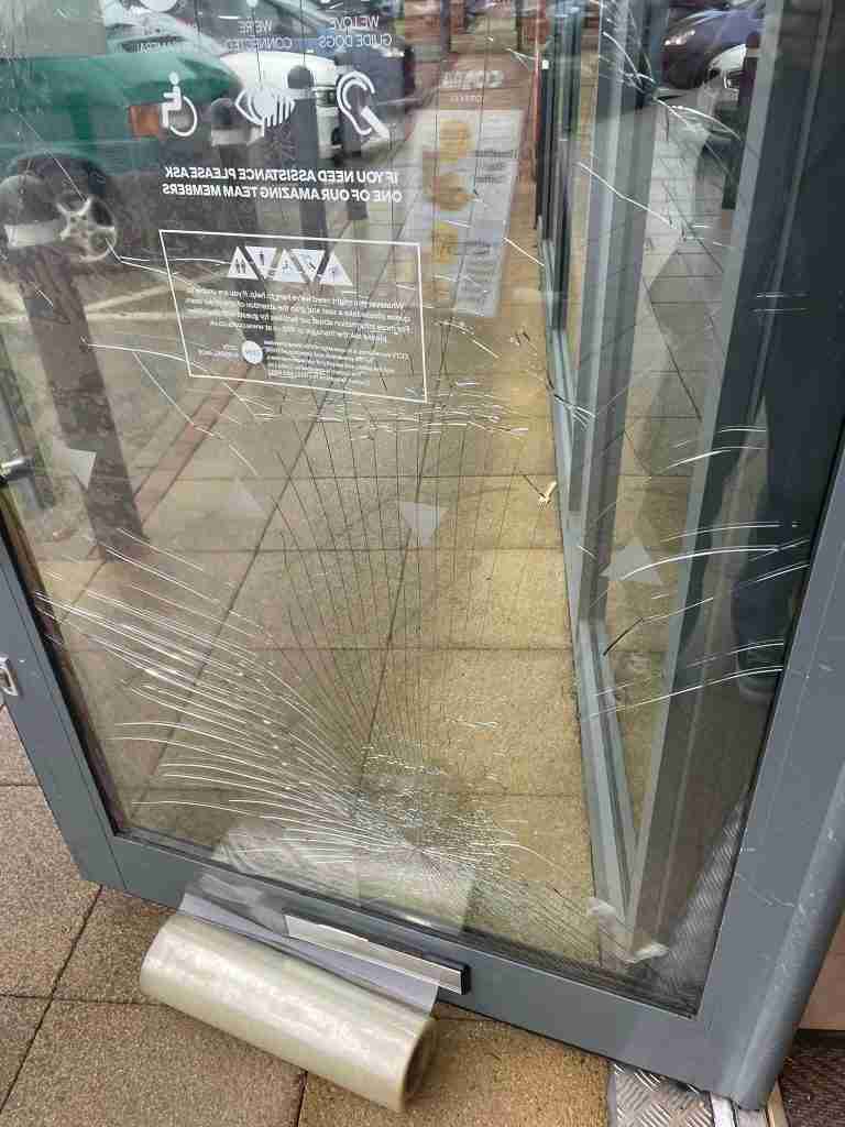Smashed Glazed Door